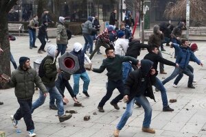 косово, приштина, митинг, полиция