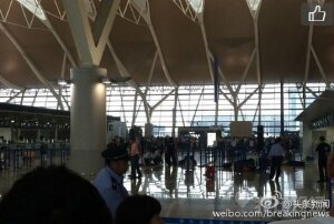 Шанхай, аэропорт, взрыв. пострадавшие, петарды, инцидент, полиция, 