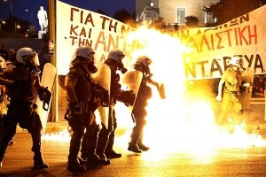 беспорядки, греция, афины, полиция, протесты