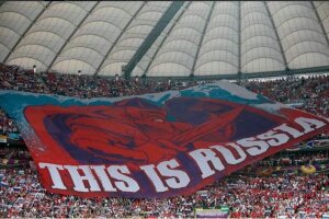 россия, англия, евро-2016, фанаты, баннер, футбол 