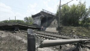 Запорожская область, взрыв, мост, жд, Украина, происшествие