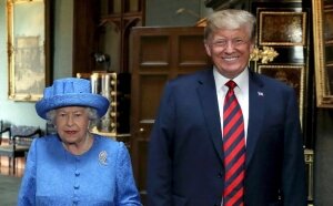 Елизавета II, трамп, чаепитие, опоздание, королева, великобритания, визит