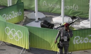 олимпиада-2016, спорт, происшествия, оборвалась телекамера, пострадали люди, рио