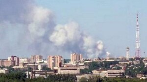 луганск, пожар, восток украины, донбасс, происшествия