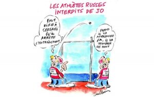 Олимпиада, российские спортсмены, карикатура, Charlie Hebdo