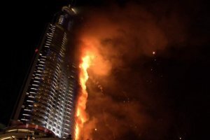 оаэ, пожар, небоскребы