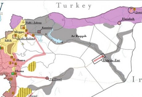 Карта боевых действий в Сирии и баз российской армии