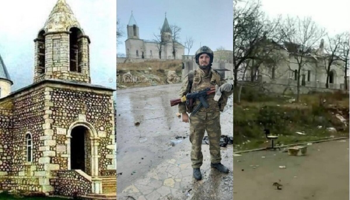 В Шуши ВС Азербайджана снесли купола Церкви Канач Жам, нарушив обещание Путину