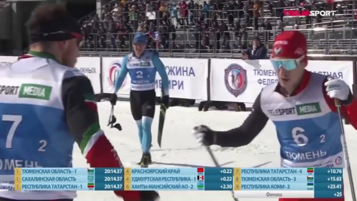 Российские лыжники Афанасьев и Быков устроили драку после финиша в стиле Большунова