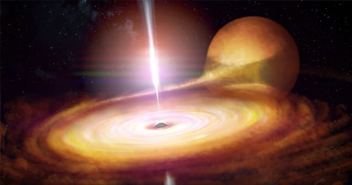 Астрономы показали вспышку в черной дыре, имеющей размеры семи солнц: кадры 
