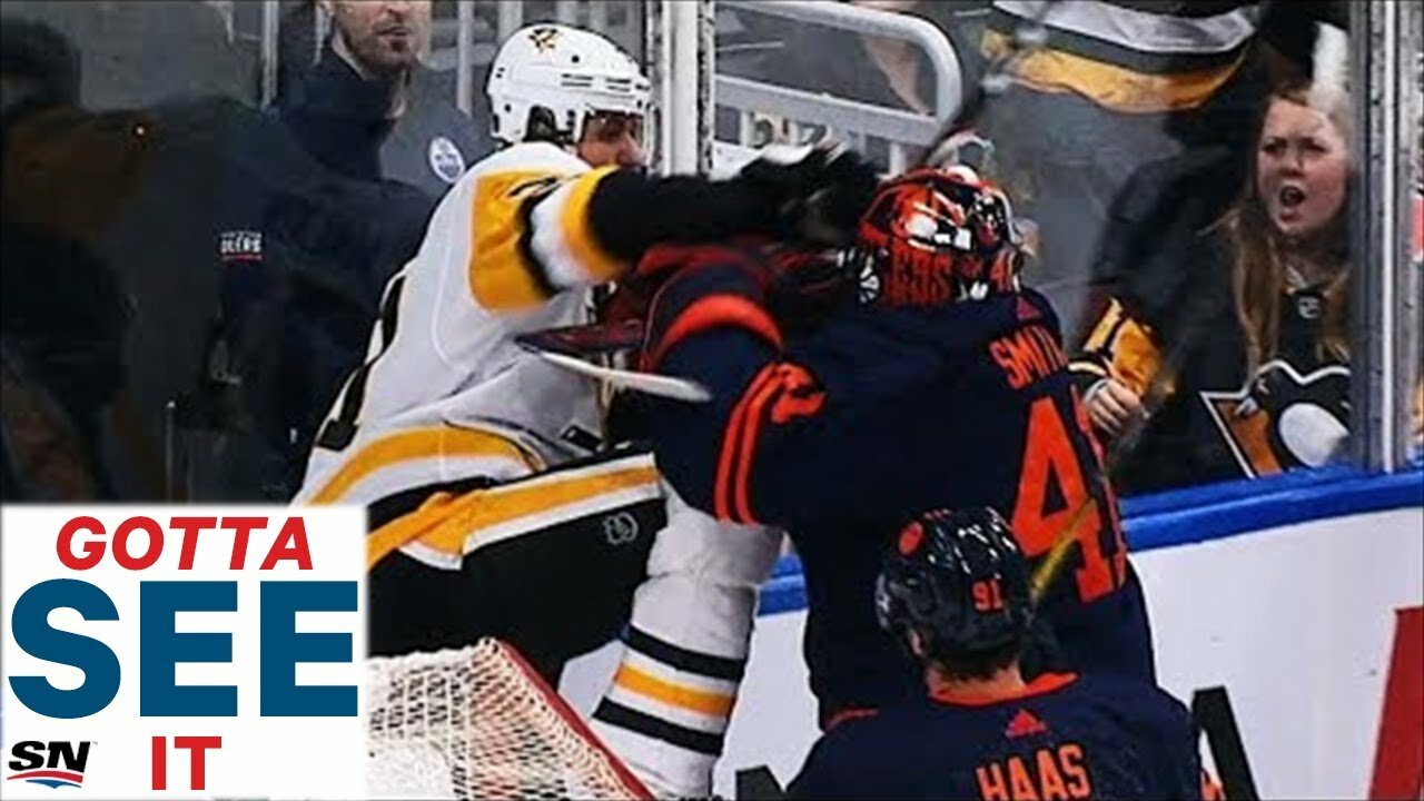 нхл, хоккей, драка, малкин, смит, вратарь, видео