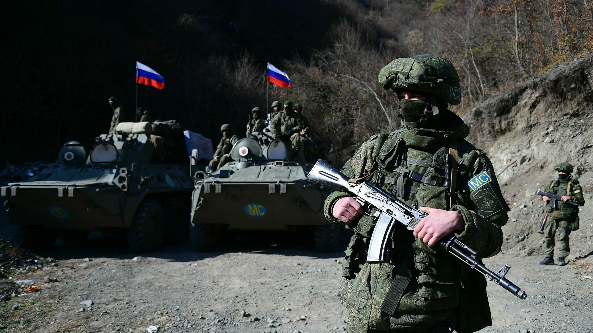 Обновленная карта размещения российских миротворцев в Карабахе