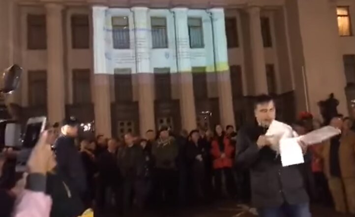 Саакашвили на "майдане" в Киеве рассказал, как "спасти Украину за 70 дней", - кадры