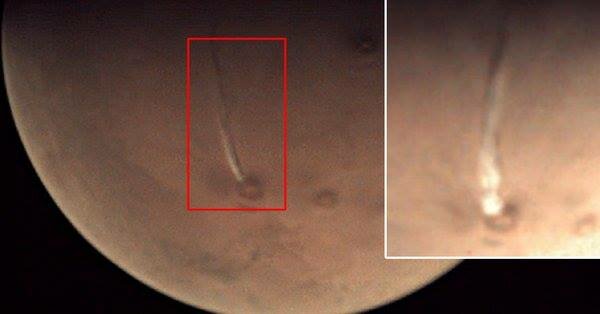 Извержение вулкана на Марсе: ученые заметили громадную дымку на Красной планете 