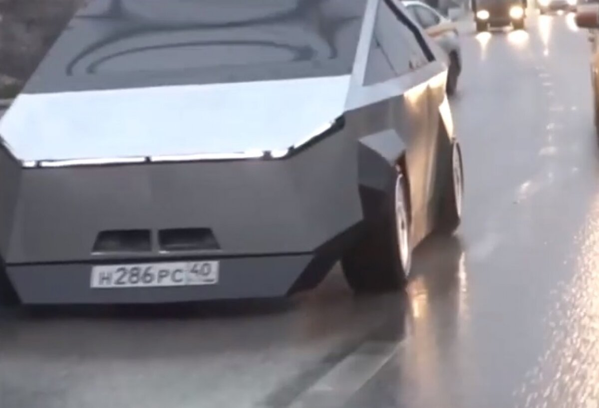 тесла, кибертрак, москва, пикап, электромобиль, видео