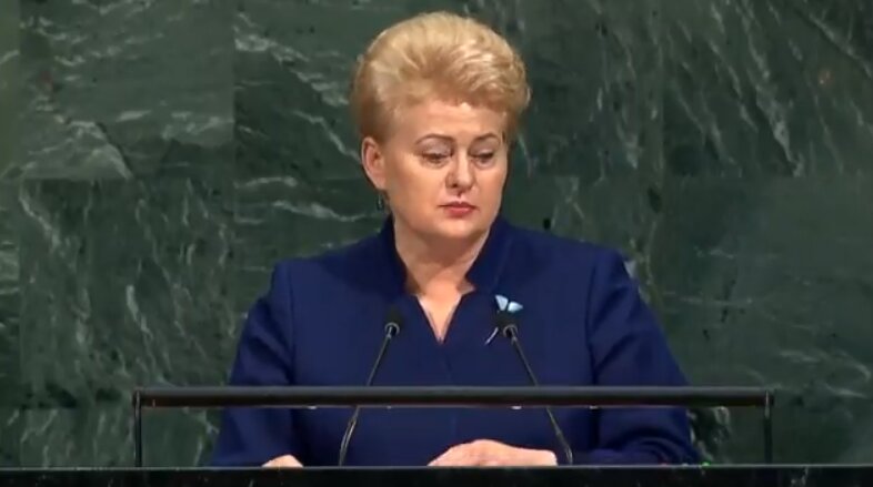 Грибаускайте устроила антироссийскую истерию на Генассамблее ООН – кадры
