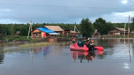 Хабаровский край, Морское, Охотский район, подтопление, наводнение, погода, катаклизм