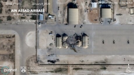 Разбитая Ираном база американцев "Айн-аль-Асад" попала на фото из космоса 