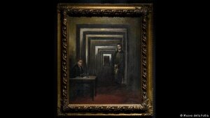 Сало, картина, Гитлер, мужчина, отвертка, набросился, исполосовать, Италия