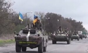 Чонгар, Украина, Крым, военная техника, видео, 34-й батальон, граница Украины с Крымом, бронетехника