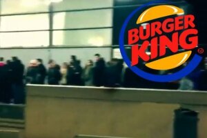 франция, видео, очередь, фаст фуд, Burger King