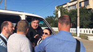 украина, одесса, саакашвили, скандал, перепалка, видео