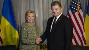 порошенко, украина, сша, клинтон, встреча, донбасс, ужесточение антироссийских санкций