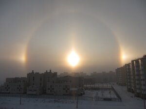 Санкт-Петербург, гало, оптический феномен, Солнце, антициклон, Луна, источник света, антициклон, метеорологи, температура