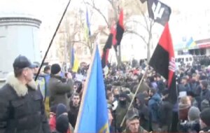 Украина, Киев, акция протеста, майдан, годовщина расстрела майдана, ОУН, администрация Порошенко
