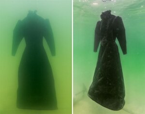 черное платье, мертвое море, эксперимент, фото результата