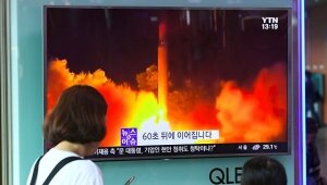 Северная Корея, КНДР, МБР, баллистическая ракета, запуск, кадры, смотреть фото, видео