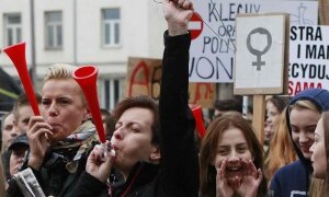 Новости Польши, аборты, запрет, законопроект, митинг, акция, женщины, протест