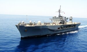 штабной корабль 6-го флота США «Маунт Уитни», черное море, сша, россия, крым ,военная техника