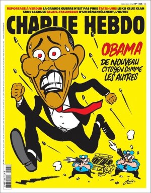Новости Франции, Charlie Hebdo, Барак Обама, карикатура