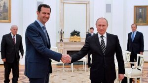 Владимир Путин, Башар Асад, Россия, Сирия, подарок, визит, картина, фото
