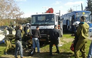 Иерусалим, теракт, грузовик, происшествия, протаранил толпу