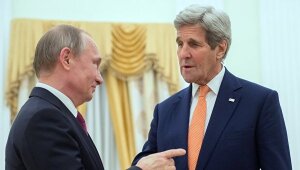 Госсекретарь США, Джон Керри, Владимир Путин, президент России, Сергей Лавров, встреча, Госдепартамент США