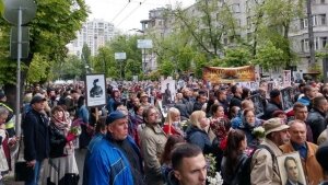 киев, парад победы, 9 мая, день победы, бессметрный полк, общество, полиция, новости дня