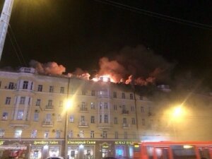 пожар, Казань, МЧС, спасатели, огонь, видео