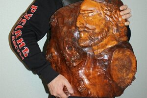 черногория, подарок, владимир путин, резная фигурка, ночные волки, байкеры