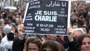 Charlie Hebdo, париж, франция, теракт, карикатура, марш, 11 января, видео