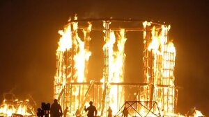 США, Невада, видео, огонь, самосожжение, Burning man