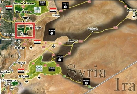 Карта боевых действий в Сирии и баз российской армии от 08.10.15